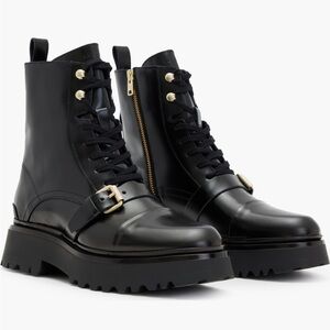 All Saints stellar cap toe combat boot size 8